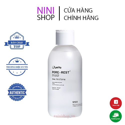 Nước hoa hồng Jumiso Pore-Rest PHA 9 Deep Purifying facial toner 250ml - ninishop