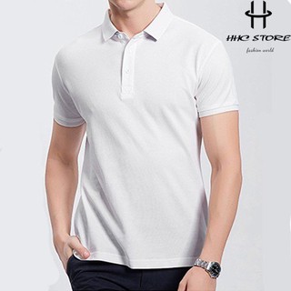 [Giảm giá 50% + FreeShip] Áo thun Polo nam ngắn tay có cổ vải cotton thoáng mát bền màu trẻ trung lịch lãm Form suôn