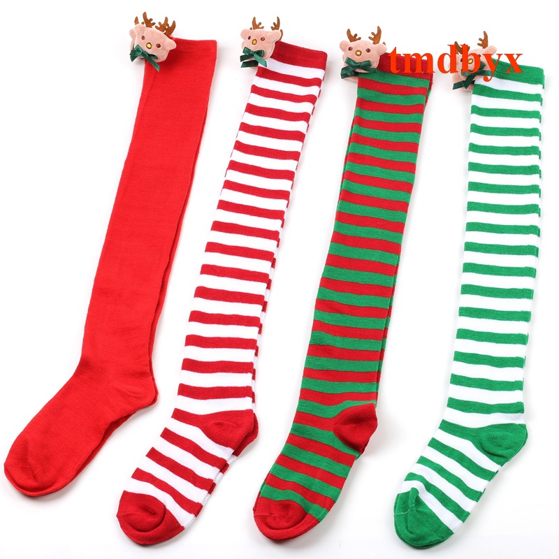 Vớ Cổ Cao Họa Tiết Giáng Sinh / Năm Mới Dùng Để Trang Trí