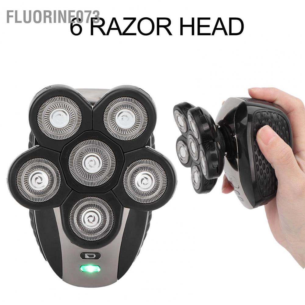 [Hàng Sẵn] Máy cạo râu điện 6 lưỡi đa chức năng 【Fluorine073】