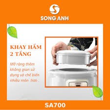 Nồi hầm chưng cách thủy Song Anh- SA700-1.5L