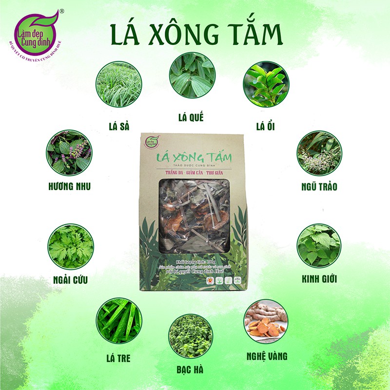 Lá xông tắm thảo dược Cung Đình