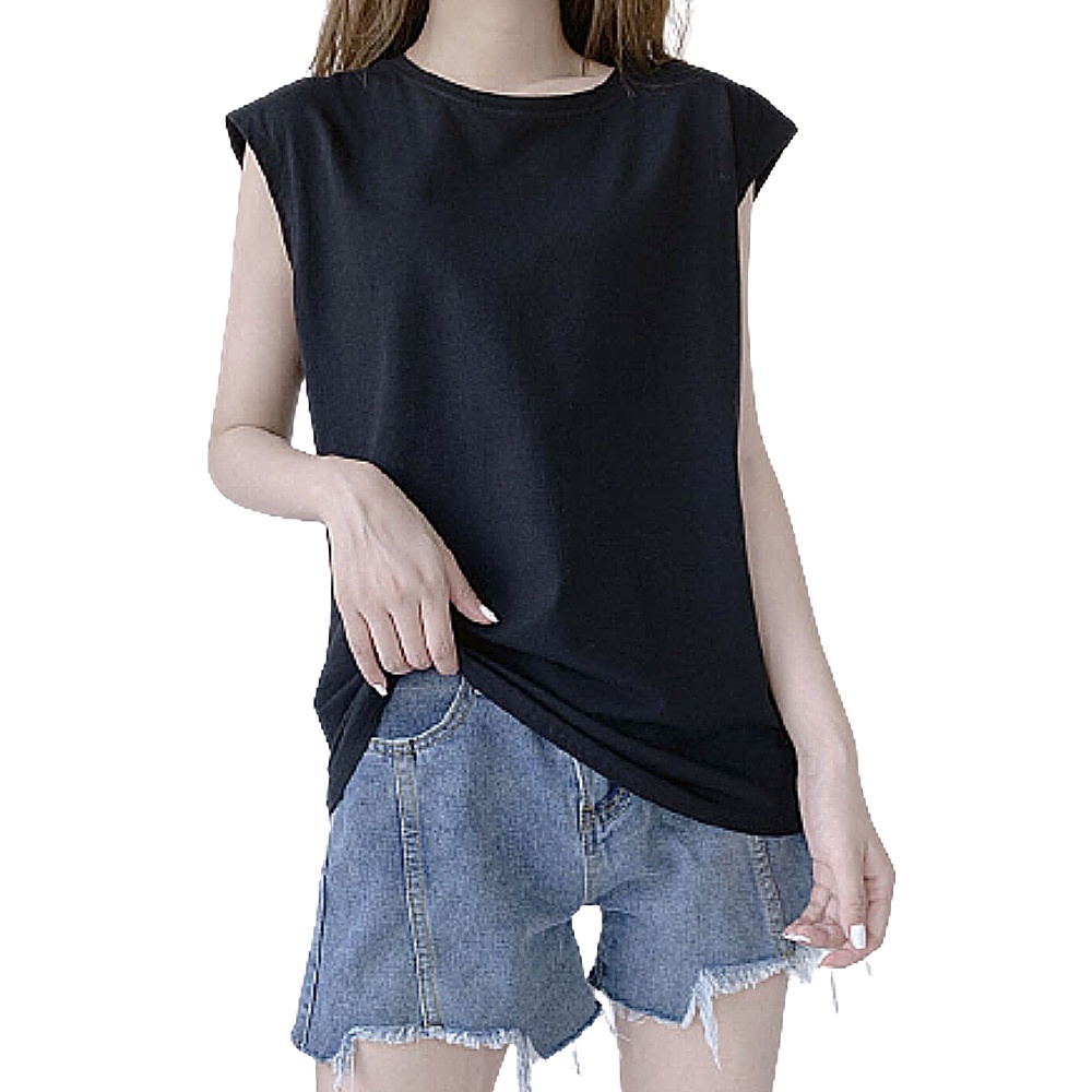 Áo Tank Top màu trơn thiết kế dáng rộng phong cách Vintage
 | WebRaoVat - webraovat.net.vn