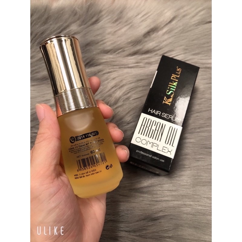 Serum dưỡng bóng tóc K.Silk Plus Argan Oil Complex 60ml