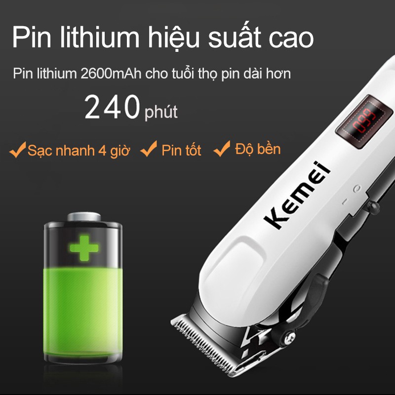 Kéo cắt điện, thiết kế tinh xảo, lưỡi sắc bén, lưỡi kéo điện Kemei được làm từ chất liệu cao cấp Tông đơ cắt tóc[KM-809}