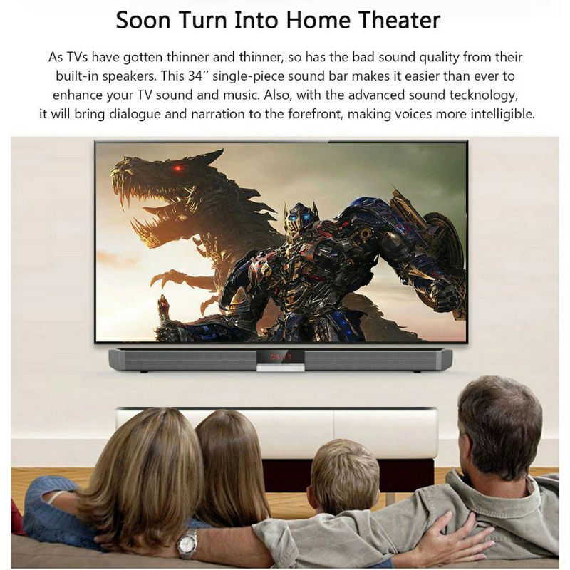 Loa soundbar tivi 3D Âm thanh nổi kết nối không dây SR100 có bluetooth