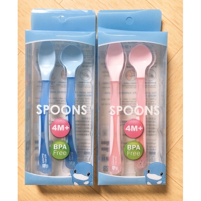 Bộ 2 muỗng ăn dặm cho bé từ 4 tháng KU.KU Duckbill KU5439