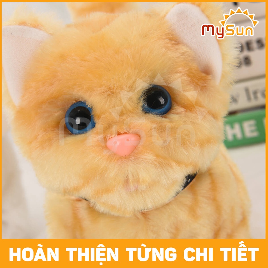 Đồ chơi Robot thú cưng con mèo, thỏ biết đi biết nhảy, biết kêu, vẫy đuôi cho bé tặng PIN AA - MySun