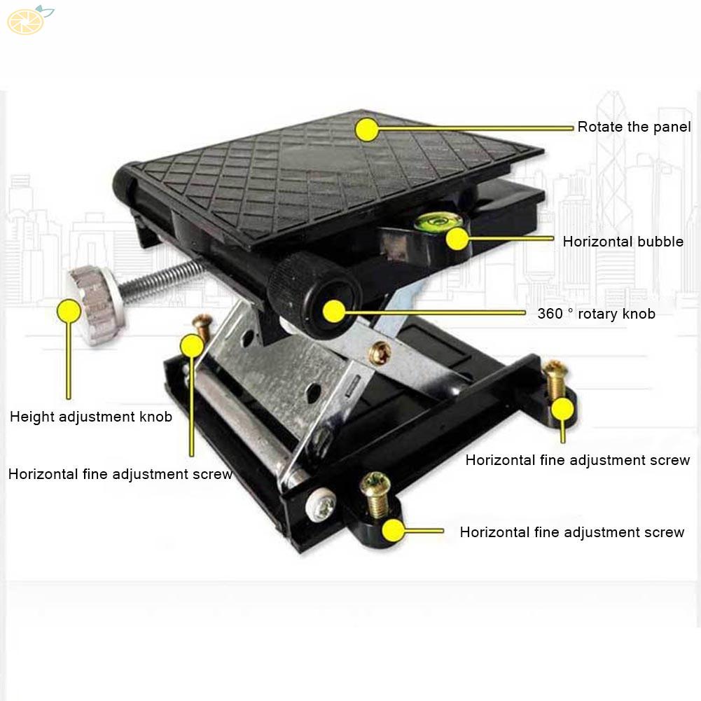 Bàn nhôm nâng 3.6 inch x 3.6 inch 90x90mm màu đen có thể điều chỉnh