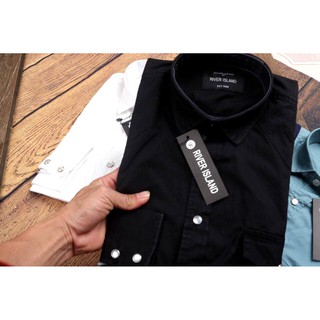 Sơ mi River Island 2 túi nút bấm
