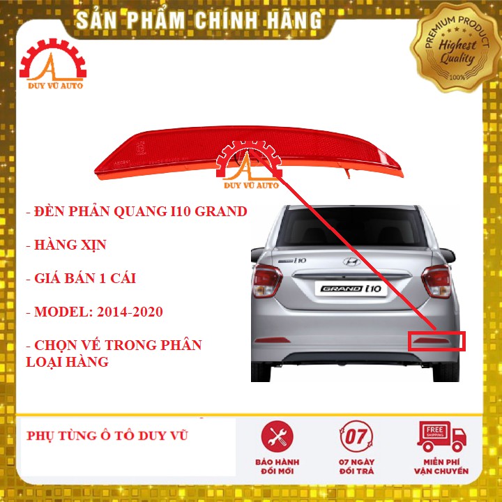 đèn phản quang i10 grand 2014, 2015, 2016 sedan, đèn cản sau i10 grand sedan