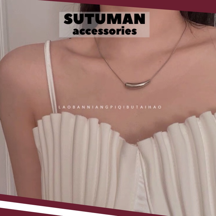 Dây chuyền tâm chỉ mặt dây hình cà tím nhỏ style Hàn Quốc đơn giản trẻ trung SuTuVN Thế giới phụ kiện thời trang