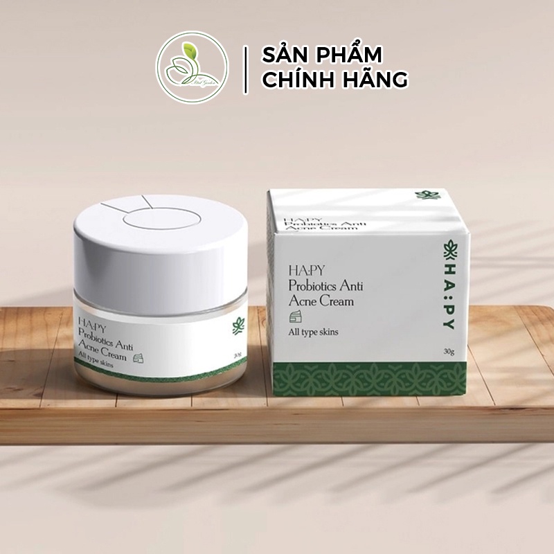 Kem dưỡng phục hồi cân bằng hệ vi sinh ha:py minigarden PROBIOTICS ANTI ACNE CREAM 30g PV1029