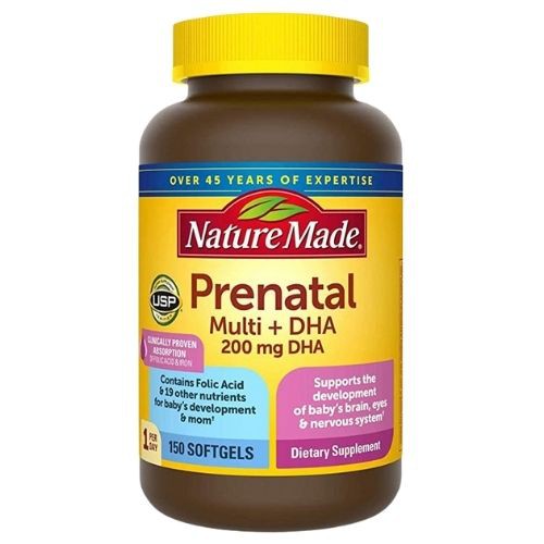 Vitamin tổng hợp bầu Nature Made Prenatal Multi + DHA, Mỹ (150v) cho mẹ bầu và sau sinh - trend girls online