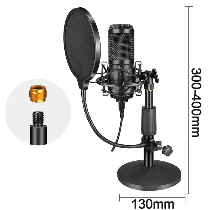 Micro kèm giá tripod cổng USB cho máy tính hát Karaoke BM800 Studio