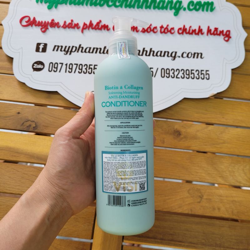 DẦU GỘI HOẶC DẦU XẢ BIOTIN COLLAGEN NGĂN GẦU MƯỢT TÓC 500ML - 1000ml