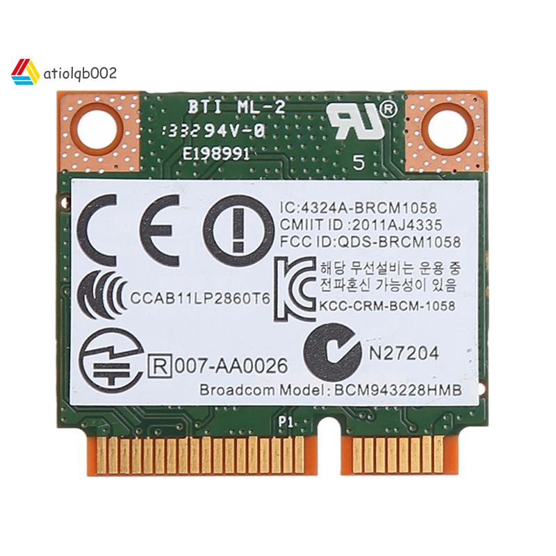 Card Wifi Bluetooth 4.0 Không Dây 2.4ghz Mini Pci-E Cho Hp Bcm943228Hmb Sps 718451 -001