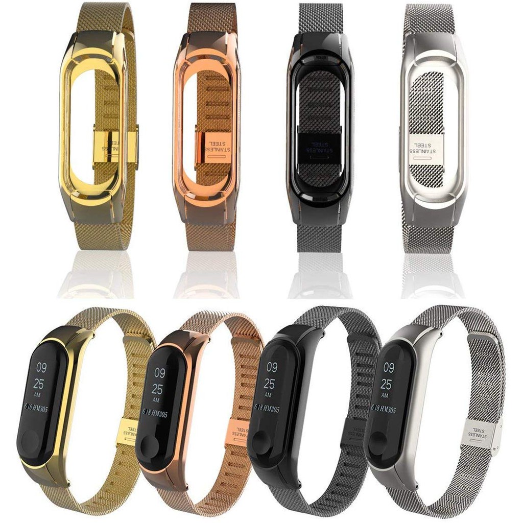 Dây đeo inox Milanese cho đồng hồ thông minh Xiaomi Mi Band 6 5 4 3
