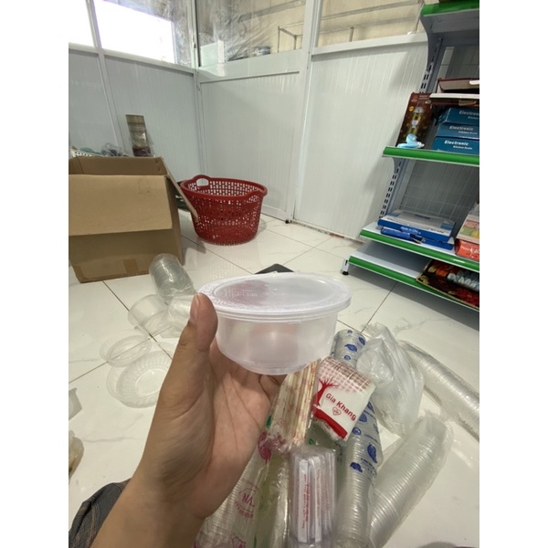 50 Hộp nhựa 500ml /300ml  tô nhựa , Thố nhựa chè/ Thố xôi chè / Thố làm chè đầy tháng 300-500ml
