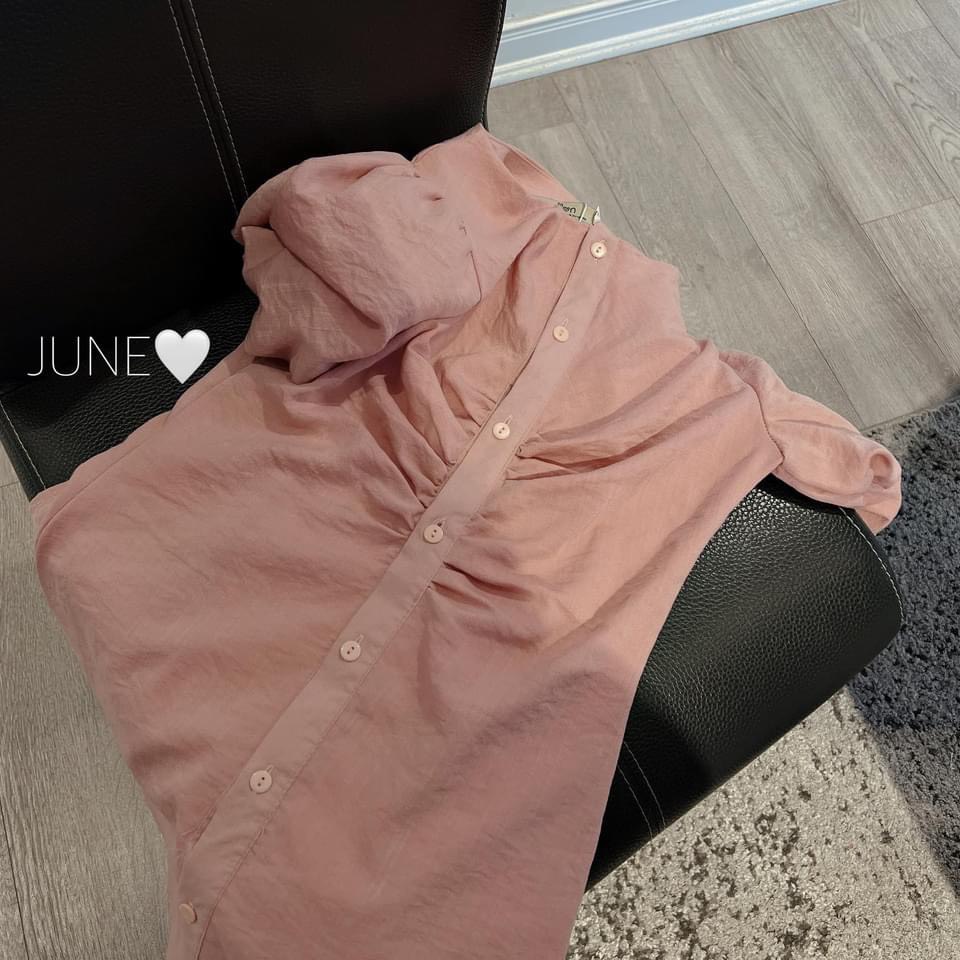 Váy nữ, Đầm chất đũi tay nhúm bồng 7.Beautiful màu hồng cực xinh phong cách nhẹ nhàng nữ tính V105 | BigBuy360 - bigbuy360.vn