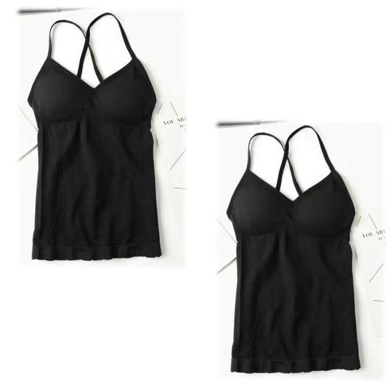 Brroa Áo Tank Top Cổ Chữ V Không Đường May Có Đệm Nâng Ngực Gợi Cảm Cho Nữ