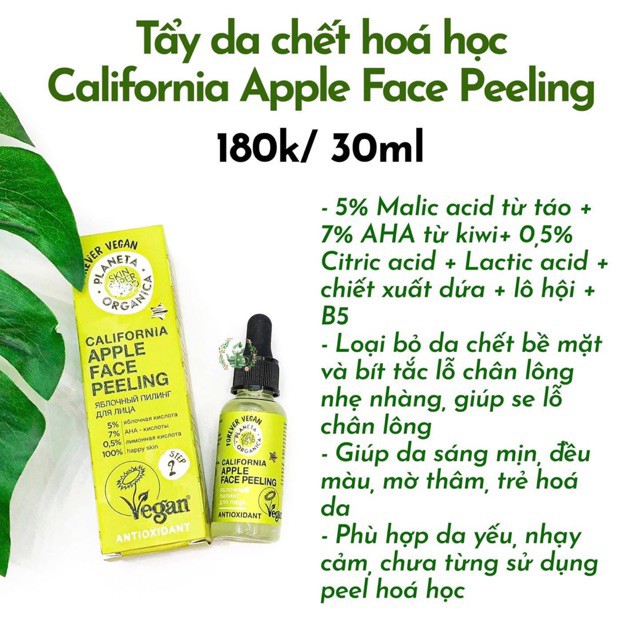 Tẩy Da Chết Hữu Cơ Planeta Organica Australian Green Face Peeling 99% Từ Tự Nhiên