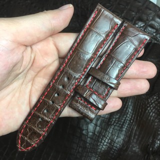 Dây da đồng hồ cá sấu thật 100% size 22mm
