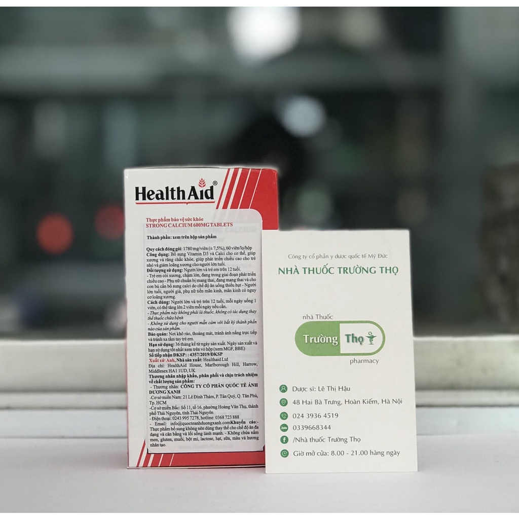 Viên Uống Bổ Sung Canxi- D3 HEALTHAID STRONG CALCIUM 600MG
