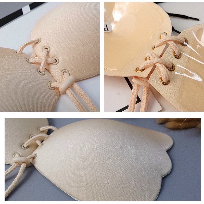 Áo lót dán ngực mẫu dây rút cánh tiên tạo khe