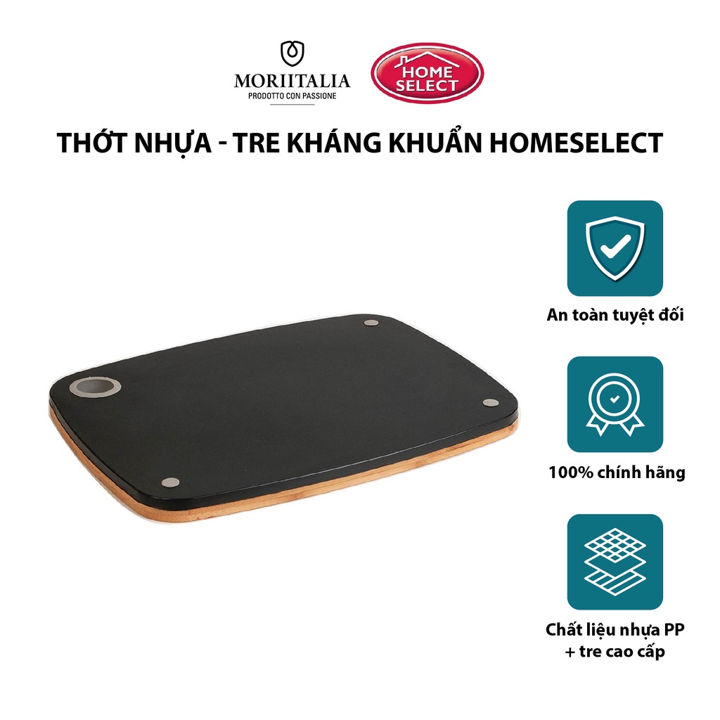 [Mã BMBAU50 giảm 7% đơn 99K] Thớt nhựa tre HomeSelect kháng khuẩn Moriitalia FY00046-P