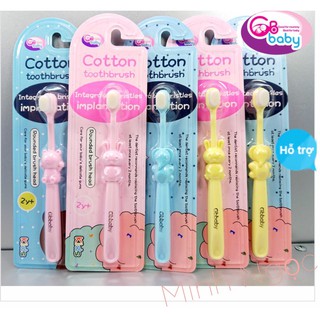 Bàn chải lông mềm GB BABY, bàn chải đánh răng trẻ em thiết kế chuyên biệt cho răng và nướu em bé