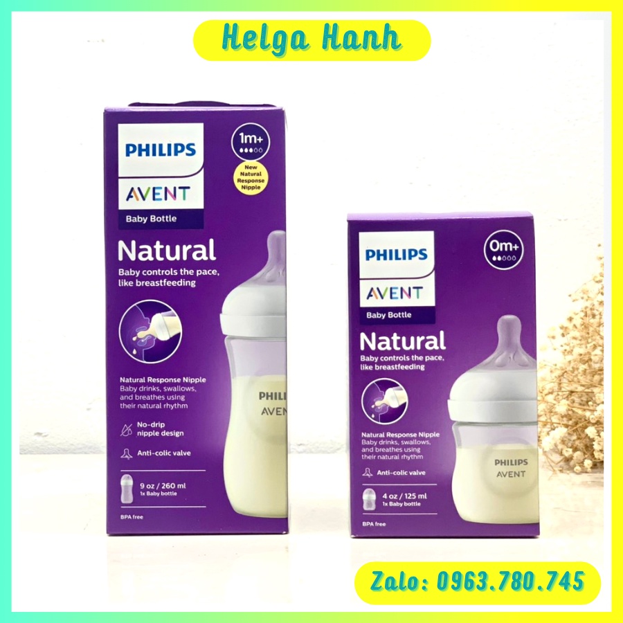 Bình sữa Philips Avent cổ rộng 125ml, 260ml, 330ml, SẢN XUẤT TẠI MỸ