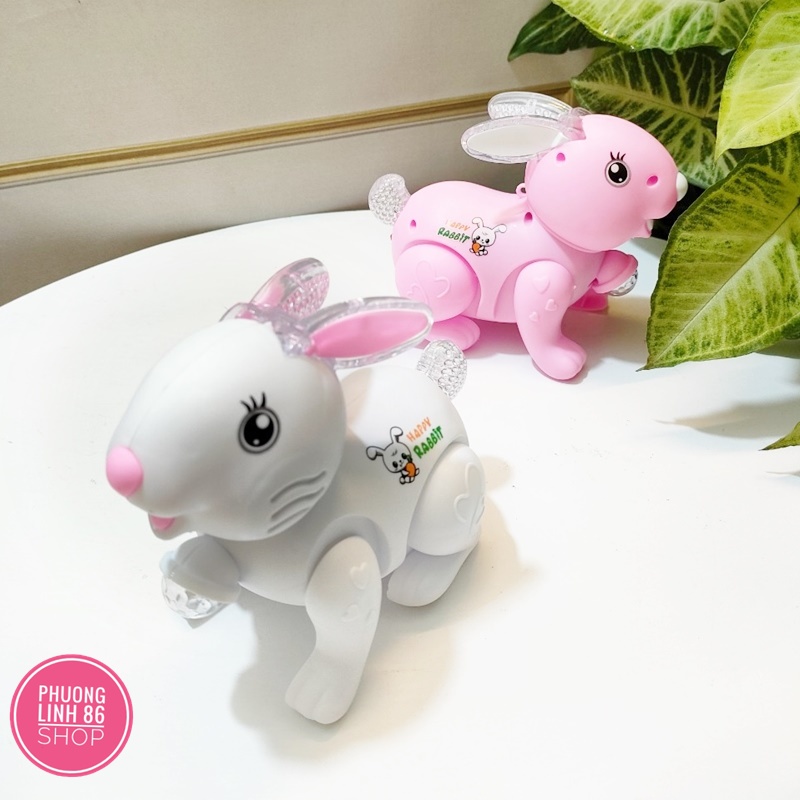 Đồ chơi thỏ pin thỏ nhảy vui nhộn có nhạc và đèn đáng yêu shop PHƯƠNG LINH 86