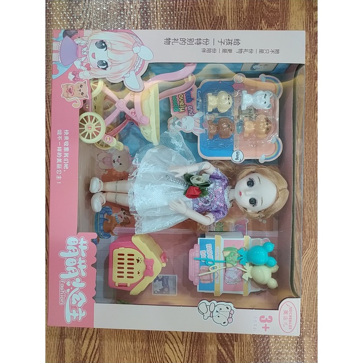 Búp Bê Công Chúa 3D Có Khớp Linh Hoạt, Búp Bê Công Chúa Tuyết Elsa Cho Bé