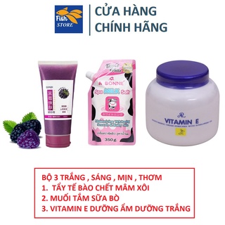 Bộ 3 chăm sóc da trắng , sáng, mịn , thơm nhà Fish.Store