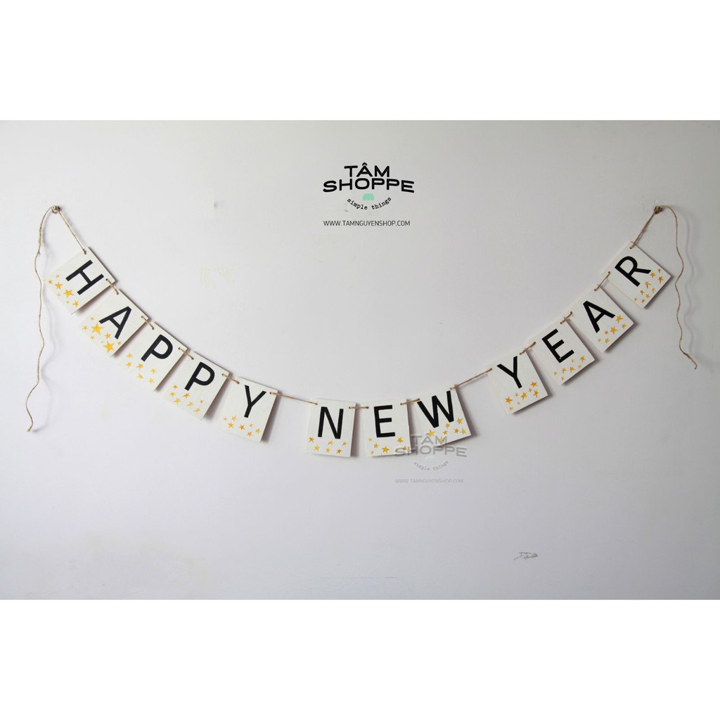 [VẼ TAY] DÂY TREO CHỮ HAPPY NEW YEAR SỐ 03