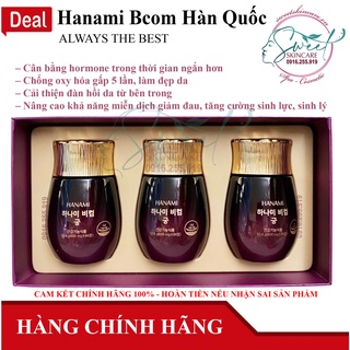 Bộ sản phẩm Hanami Bcom LG Korea - cân bằng nội tiết tố, đẹp da, đào thải sạm nám