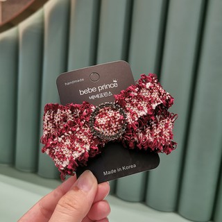 Kẹp Tóc Đính Đá Vải Dạ tweed siêu sang