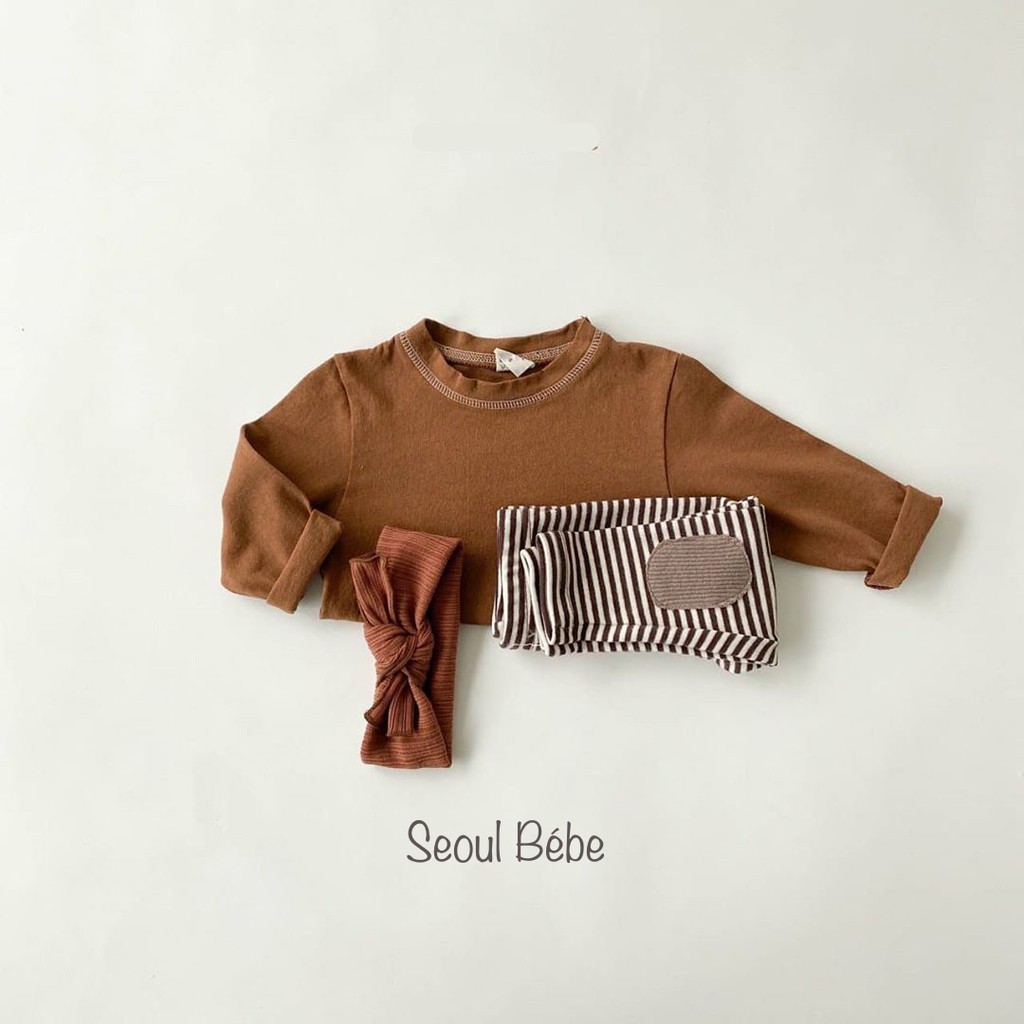 [SALE XẢ] Quần legging kẻ chất dày Bebeholic made in Korea