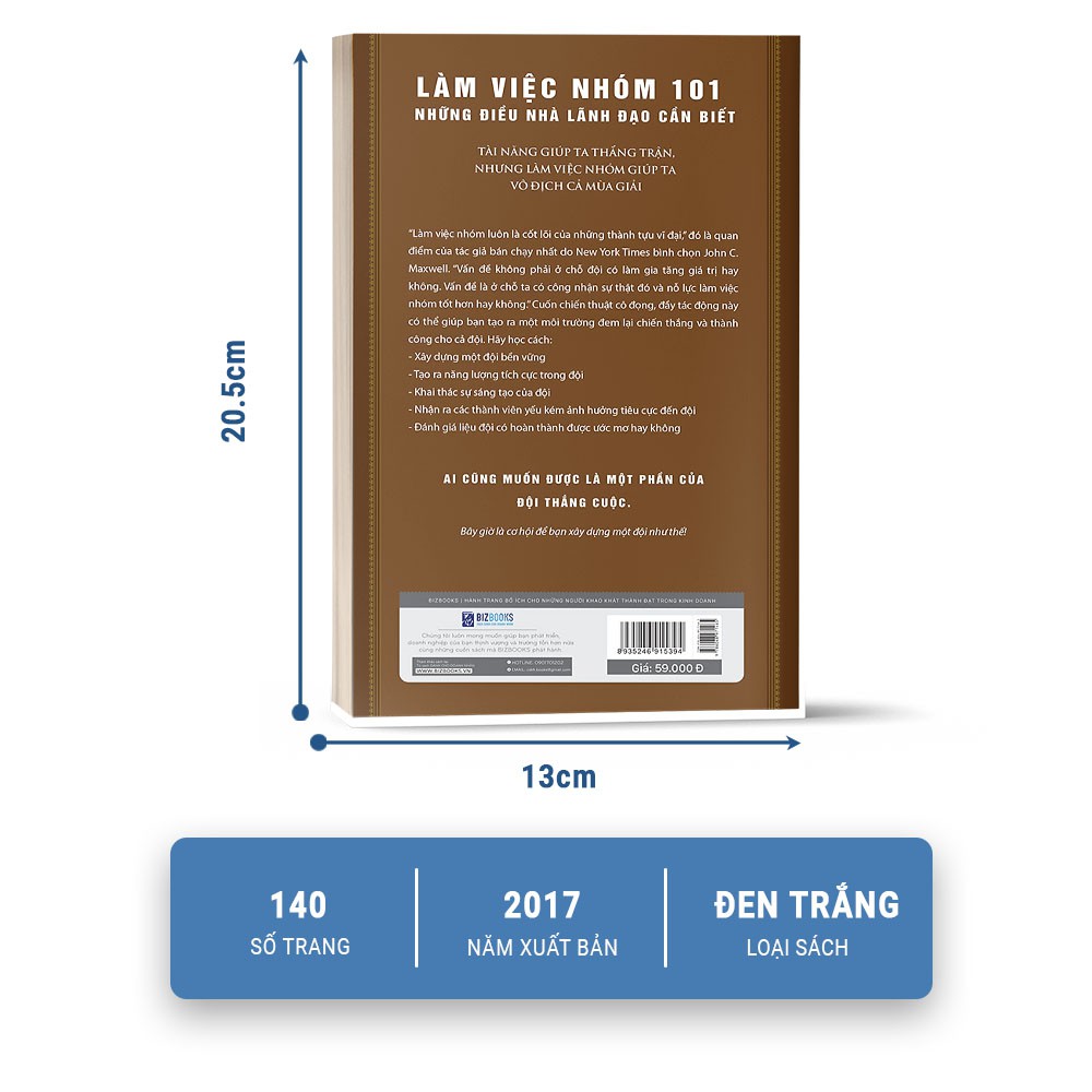 Sách 101 Những Điều Nhà Lãnh Đạo Cần Biết Làm Việc Nhóm BizBooks