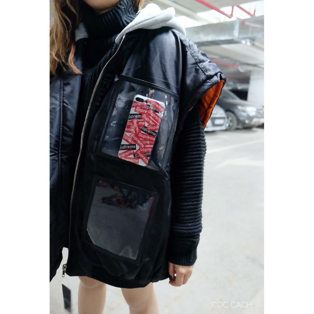 Áo khoác phao gile hoodie AK1201