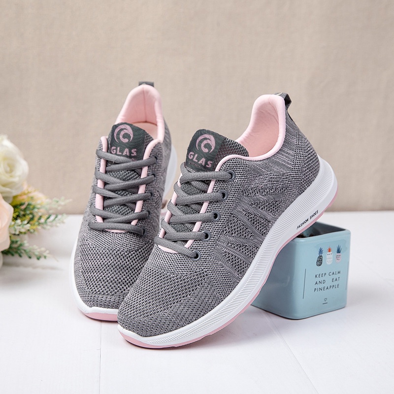 Giày Thể Thao Nữ Sneaker Tập Gym Đi Bộ Thể Dục Thoáng Khí - GL12