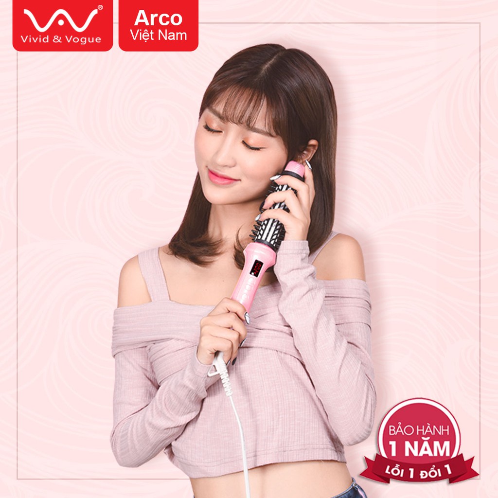 LƯỢC ĐIỆN ĐA NĂNG VIVID&VOGUE®️ VAV059, máy ép tóc thẳng và bồng bềnh, máy uốn xoăn sóng lọn 32mm