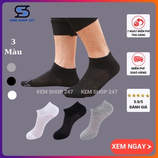 Tất nam thông hơi🍁FREESHIP🍁Combo 10 đôi tất nam cổ ngắn thông hơi mùa hè chống hôi chân hiệu quả