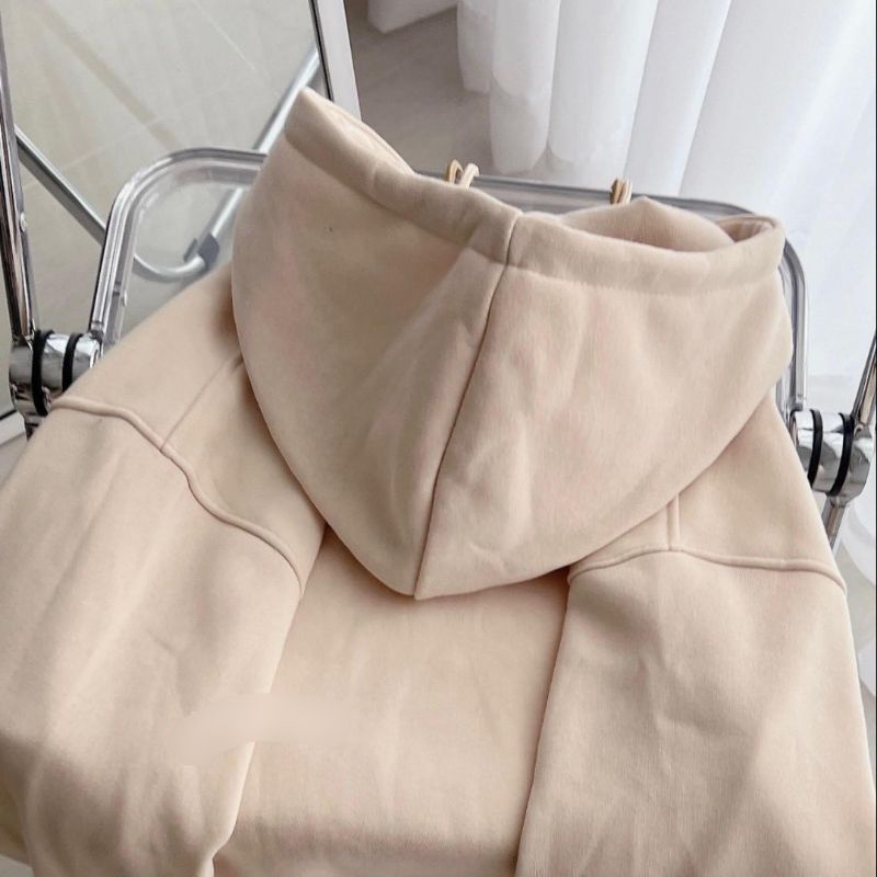 Áo Hoodie NGKD Màu Be Siêu Hot Tay Bồng Form Unisex