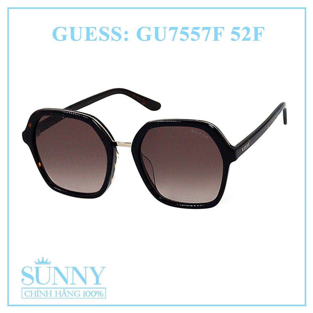 Kính mát Guess GU7557F nhiều màu chính hãng, thiết kế dễ đeo bảo vệ mắt