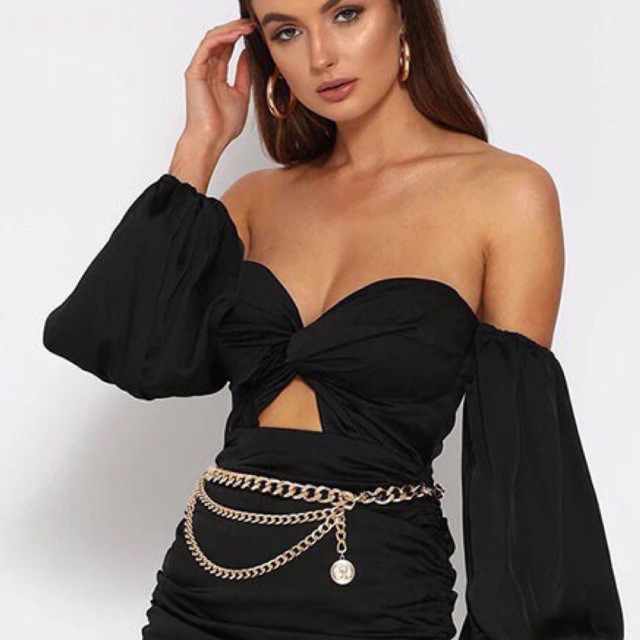 phụ kiện thời trang nữ:đai váy dạng xích