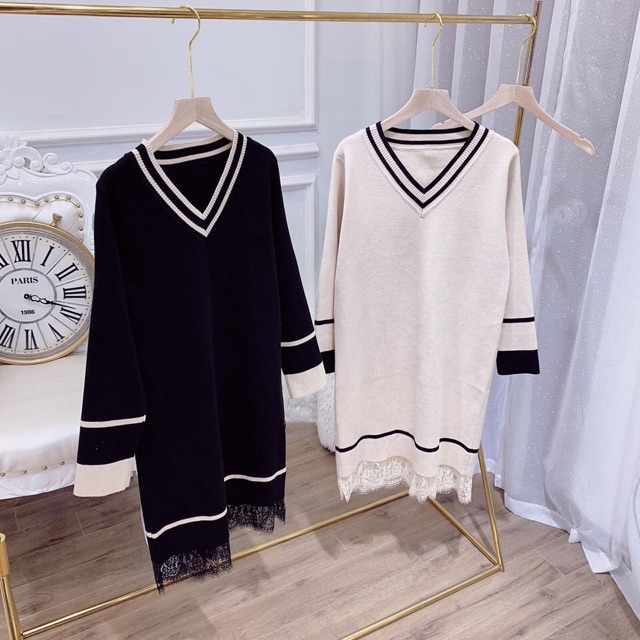 [Free ship] Đầm dự tiệc bigsize (chất len ,chân phối ren) 50-85kg | BigBuy360 - bigbuy360.vn