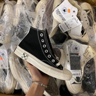 (ảnh thật) giày thể thao cv cổ cao trắng đen