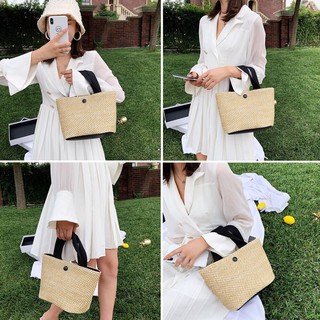 Túi cói vintage, túi cói đi biển xinh xắn